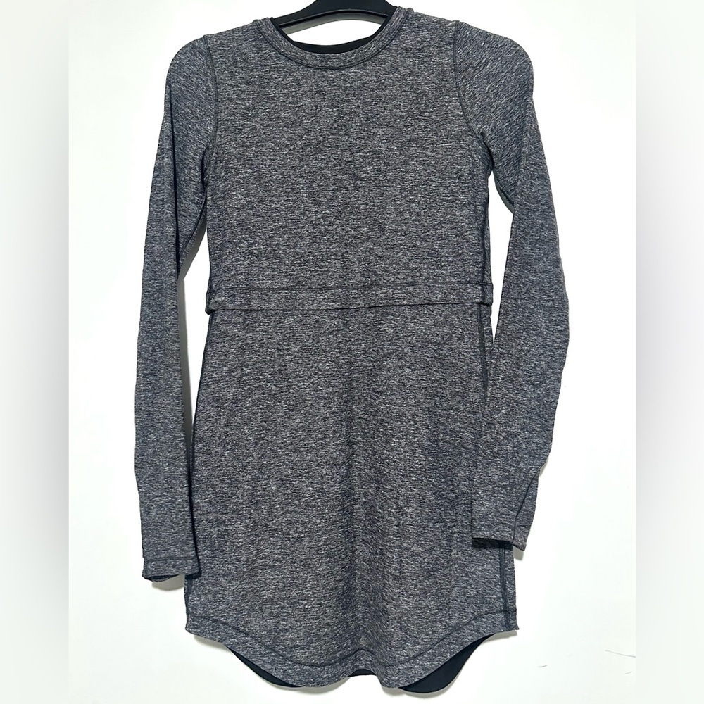 Ivivva Long Sleeve Heather Gray Dress Girls Size 12